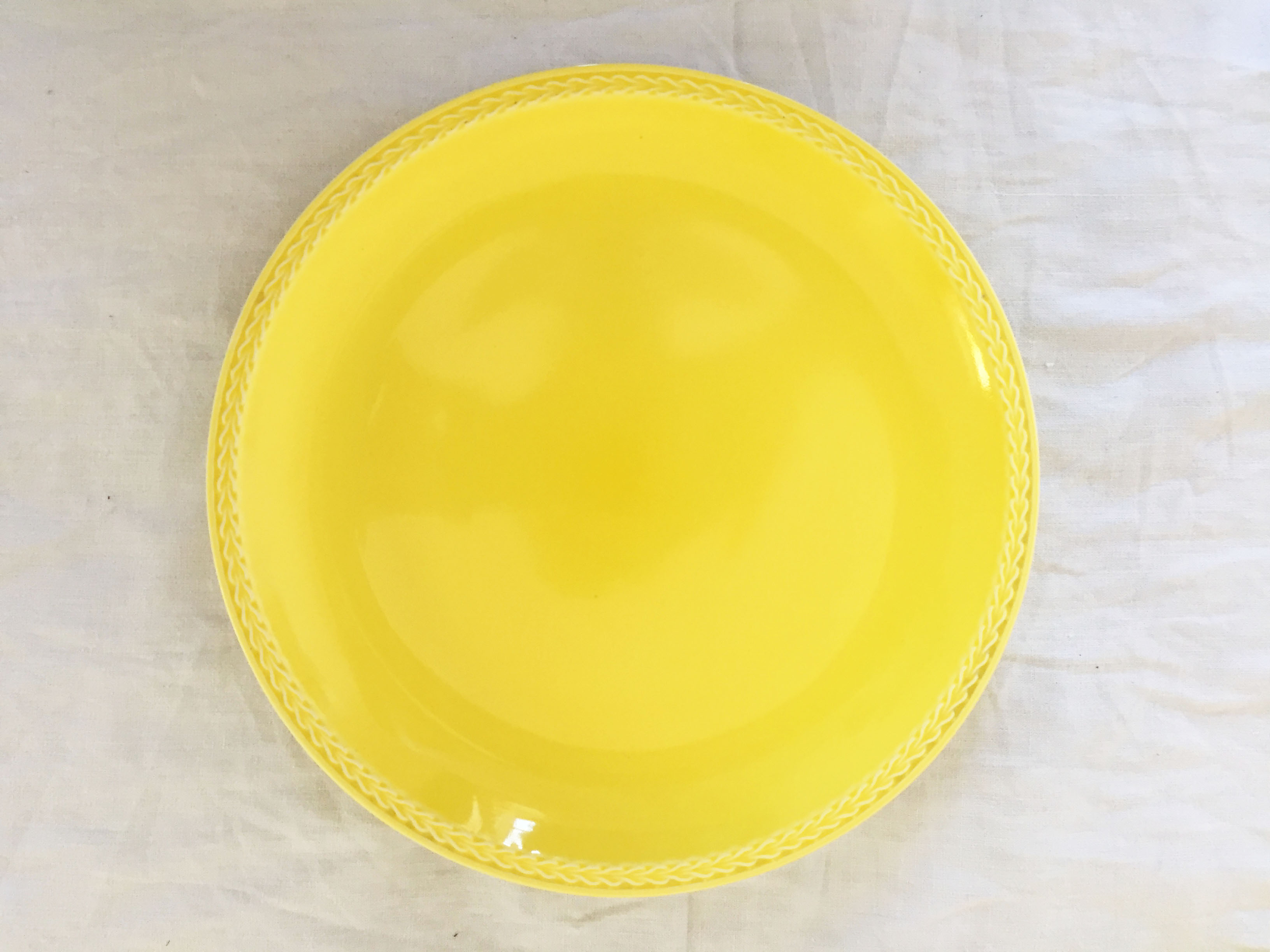 Set of 5 plates salins france yellow