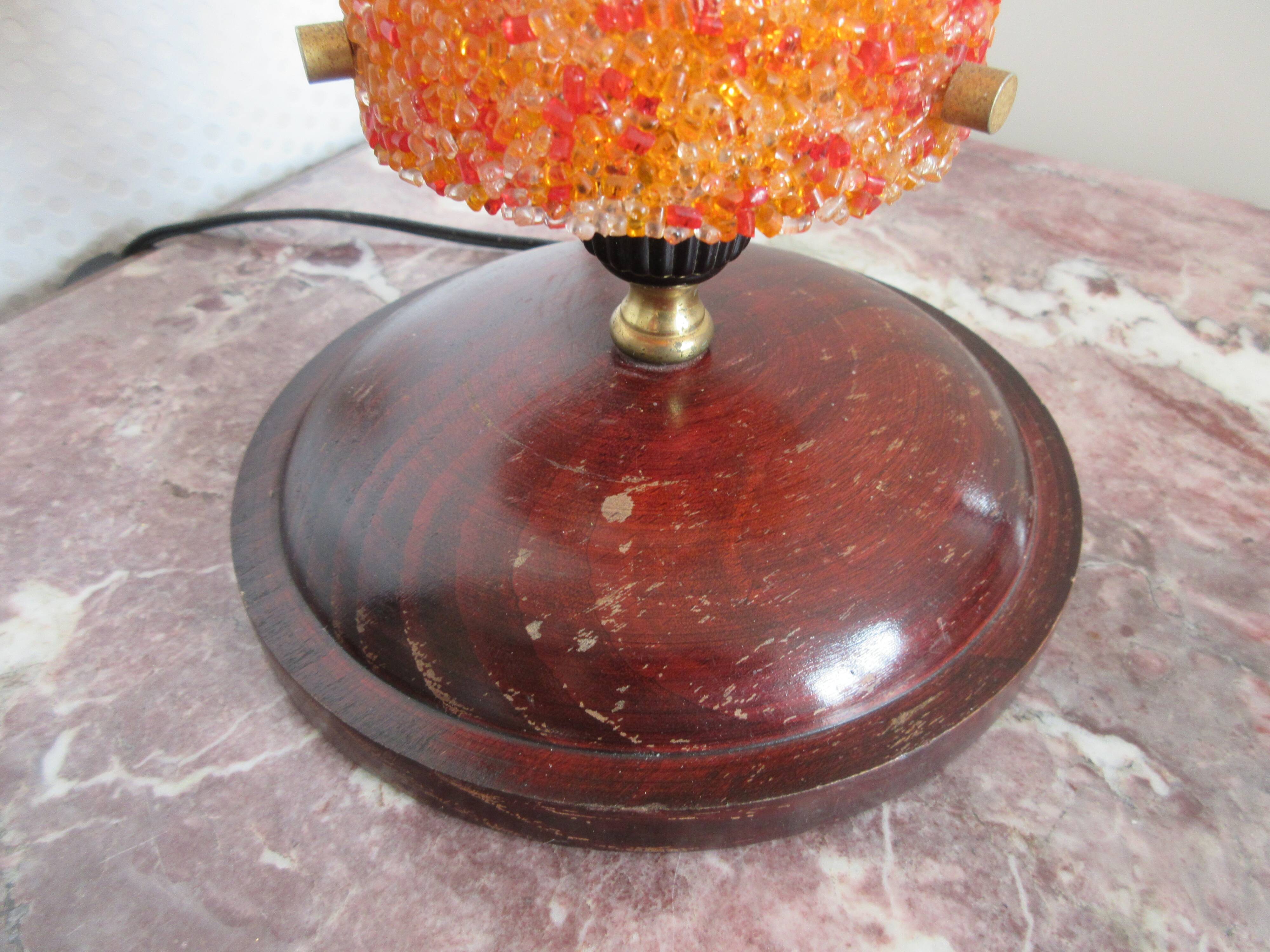 Vintage lampshade granite orange