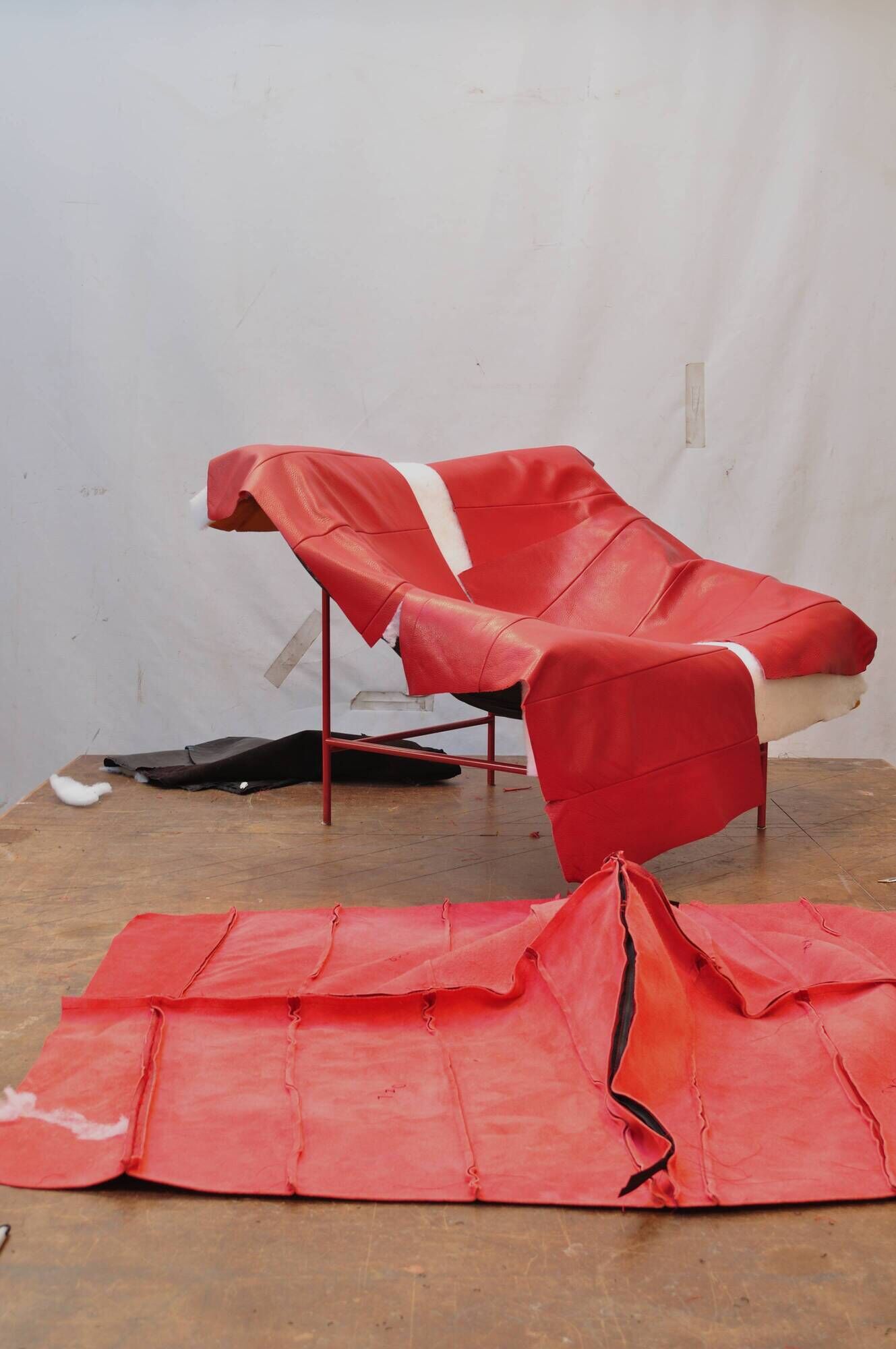 Vintage Montis Butterfly lounge chair by Gerard van den Berg in red leather
