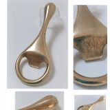 Modernist solid brass bottle opener by Carl Auböck