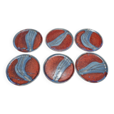 6 glazed stoneware plates from Poterie du Mejou