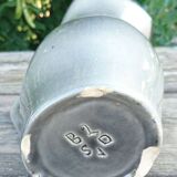 Pichet vase in earthenware of Blois Glazed Color Gray and Bordeaux