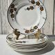 Set of six flat plates orchies nord