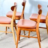 Six Farstrup model 210 dining chair (2 sets available)