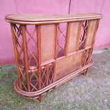 Rattan bar and canning 60's