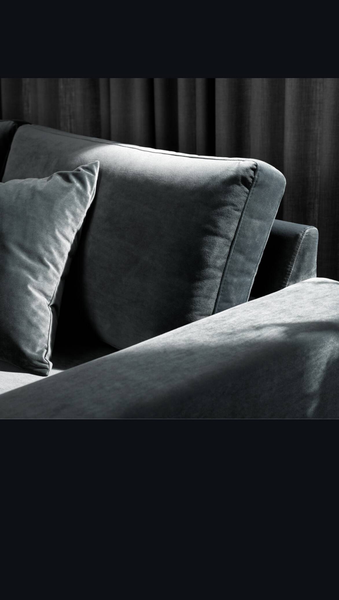 Canapé Boconcept vert velvet 2,5 places