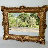 Florentine mirror frame carved wood 56x46cm