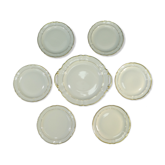 Porcelain pie service from Limoges Bernardaud model louis xv