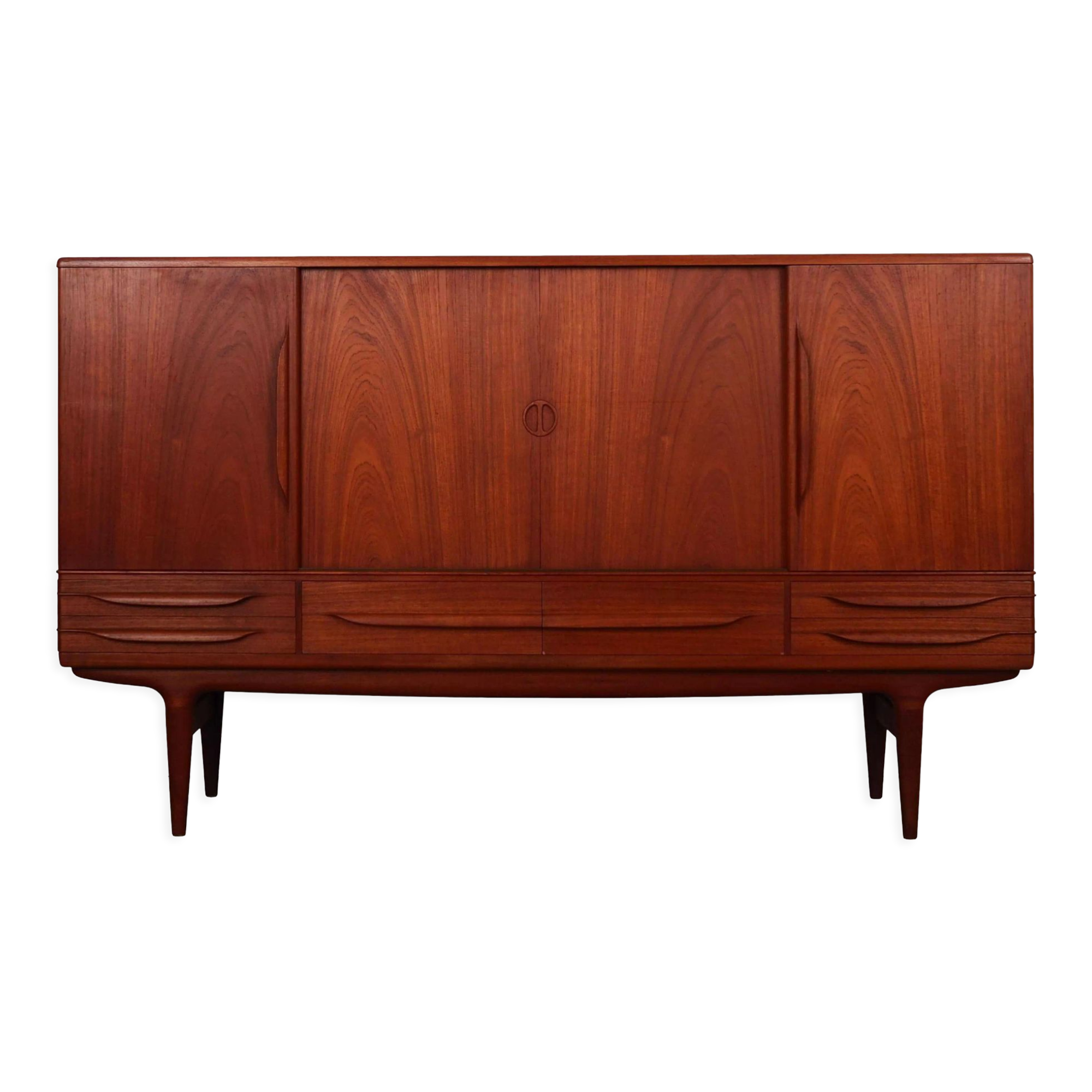 Teak highboard, Danish design, 1960s, designer: Johannes Andersen
