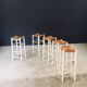 Rustic Handcrafted High Stools, France, 1940s, Set of 5