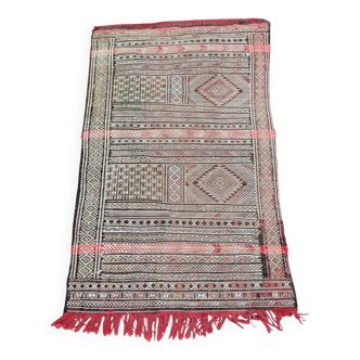 Antique handmade Berber kilim rug