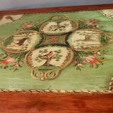 19th-century painted wooden changing table