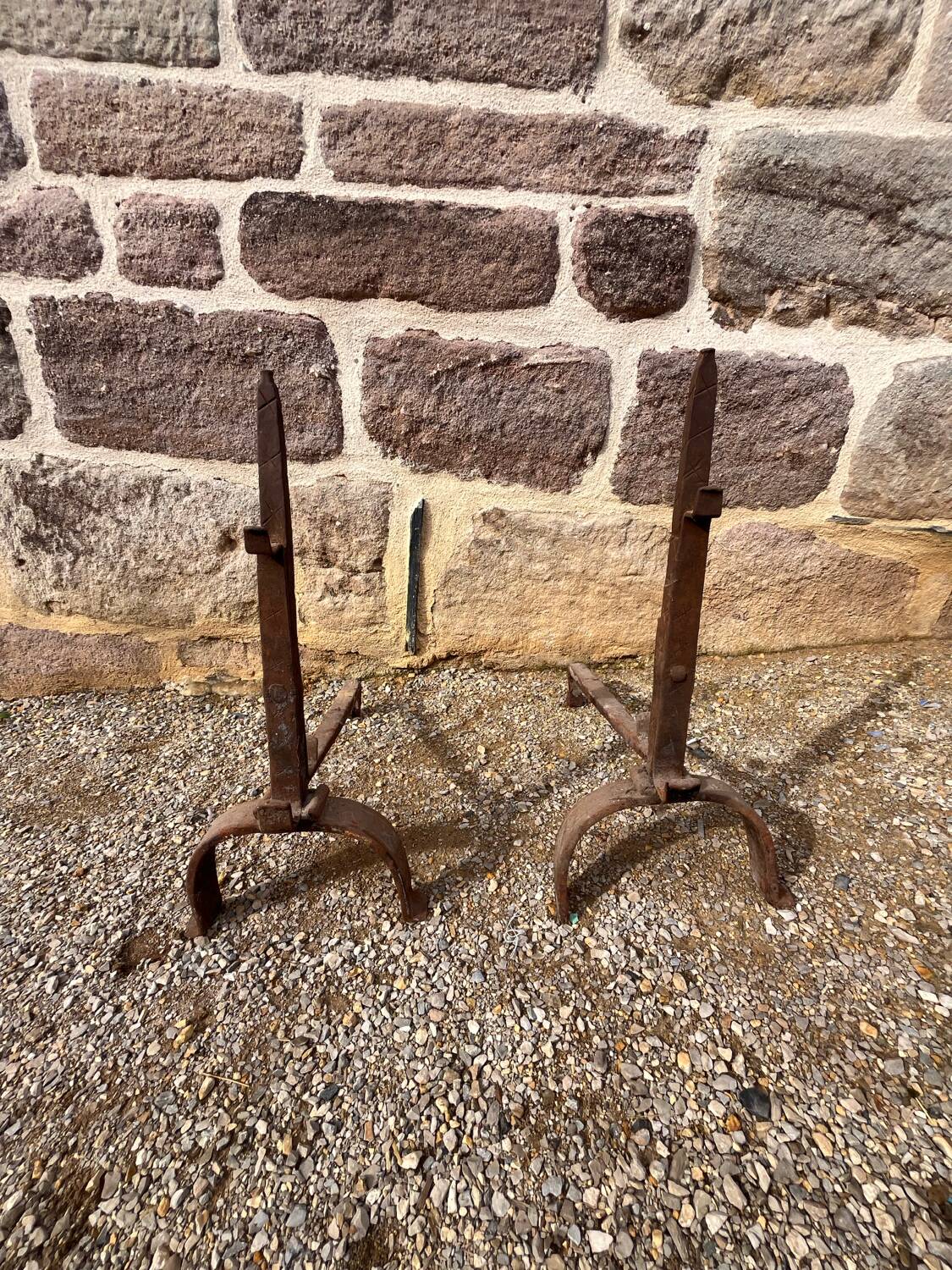 Pair of antique andirons
