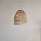 Bell-shaped rattan pendant or lampshade