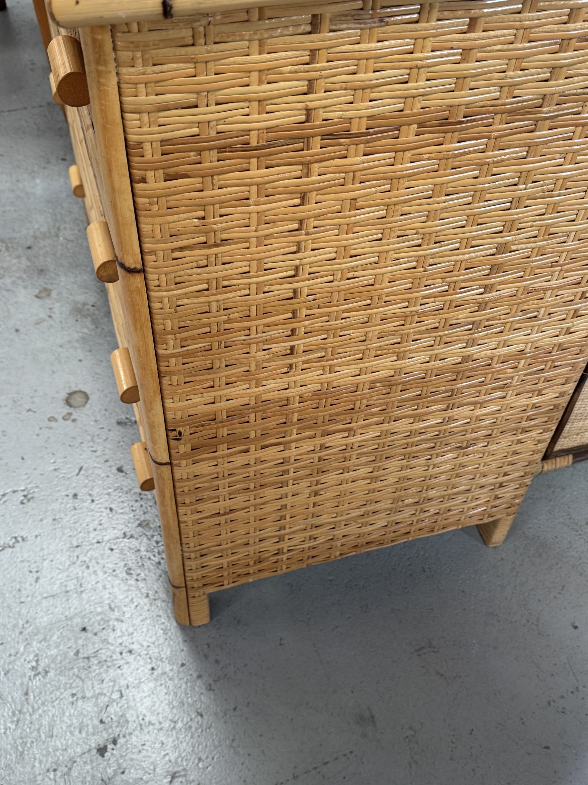 Rattan chest of drawers