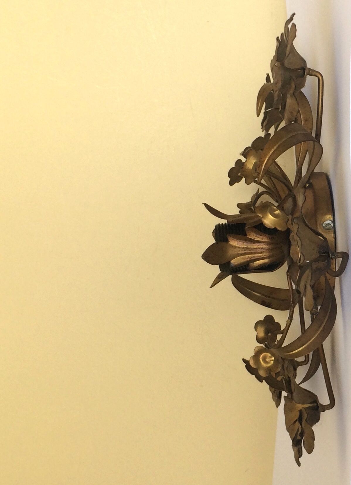 Brass flower sconce
