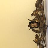Brass flower sconce