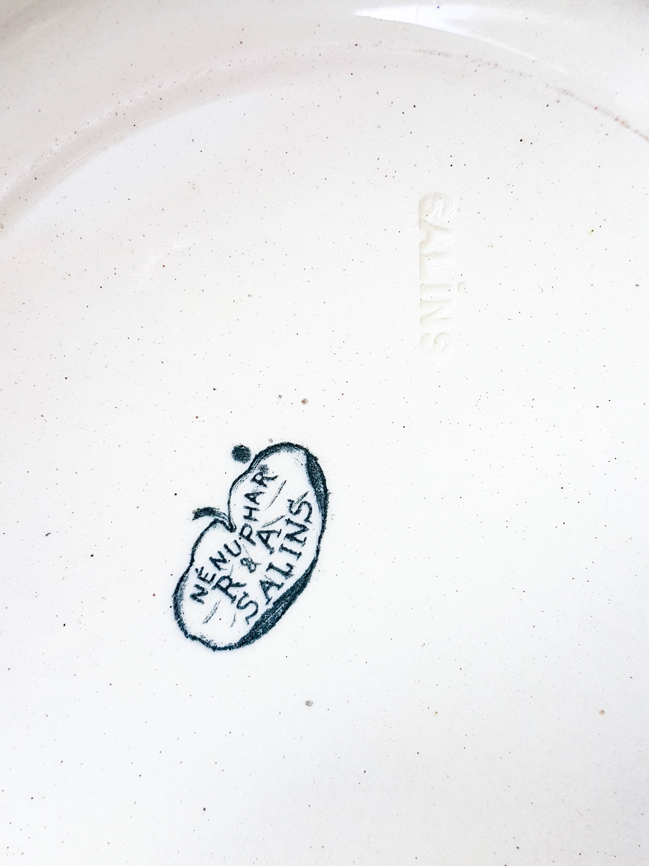 Lot of 2 plates "nenuphar" R&S Salins Terre de Fer