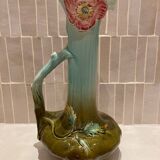 Large Art Nouveau barbotine vase