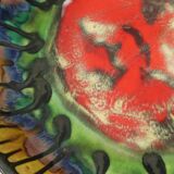 Fruit bowl XL Art Ceramics Wall decoration Drip glaze