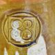 Old jar of Biot glazed pottery with drips