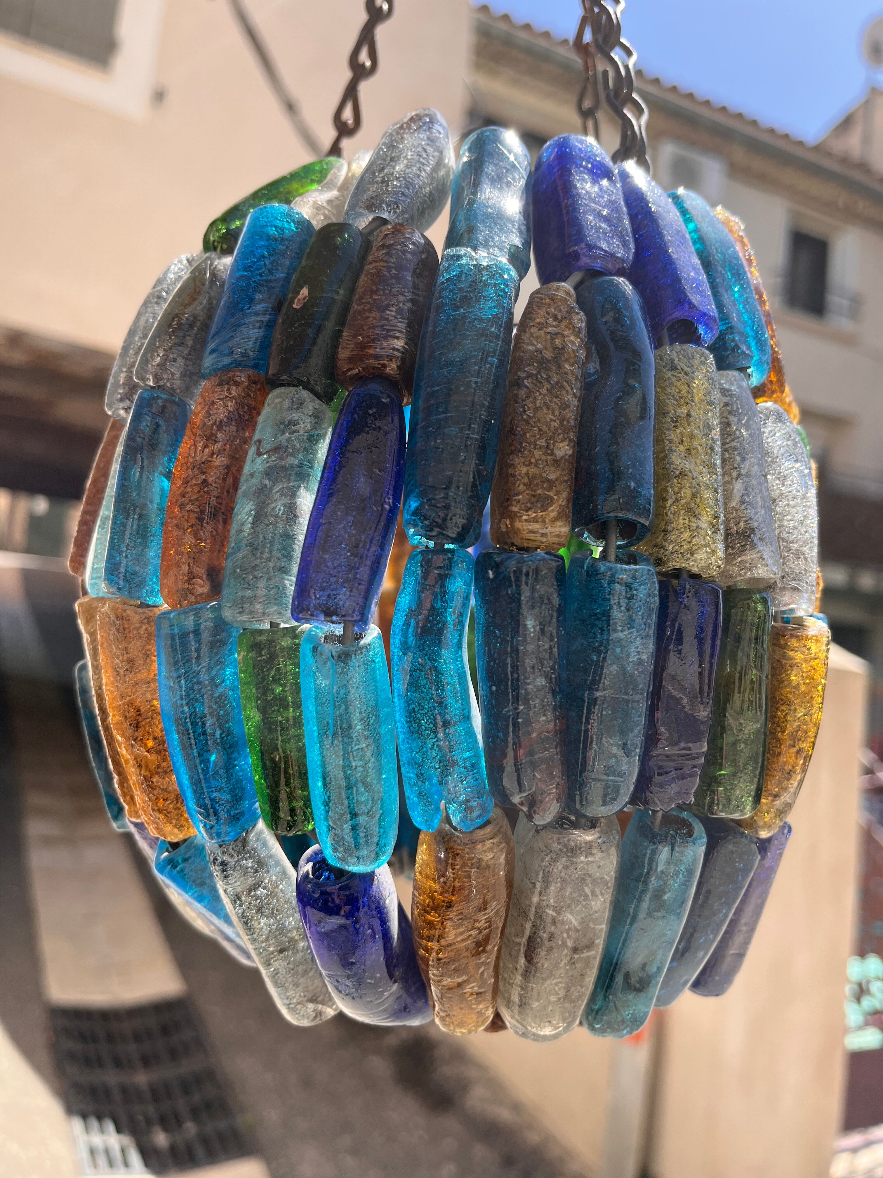 lustre en pate de verre Murano vintage