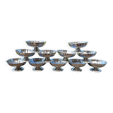 Set of 11 vintage Guy Degrenne stainless steel ice cream cups, France