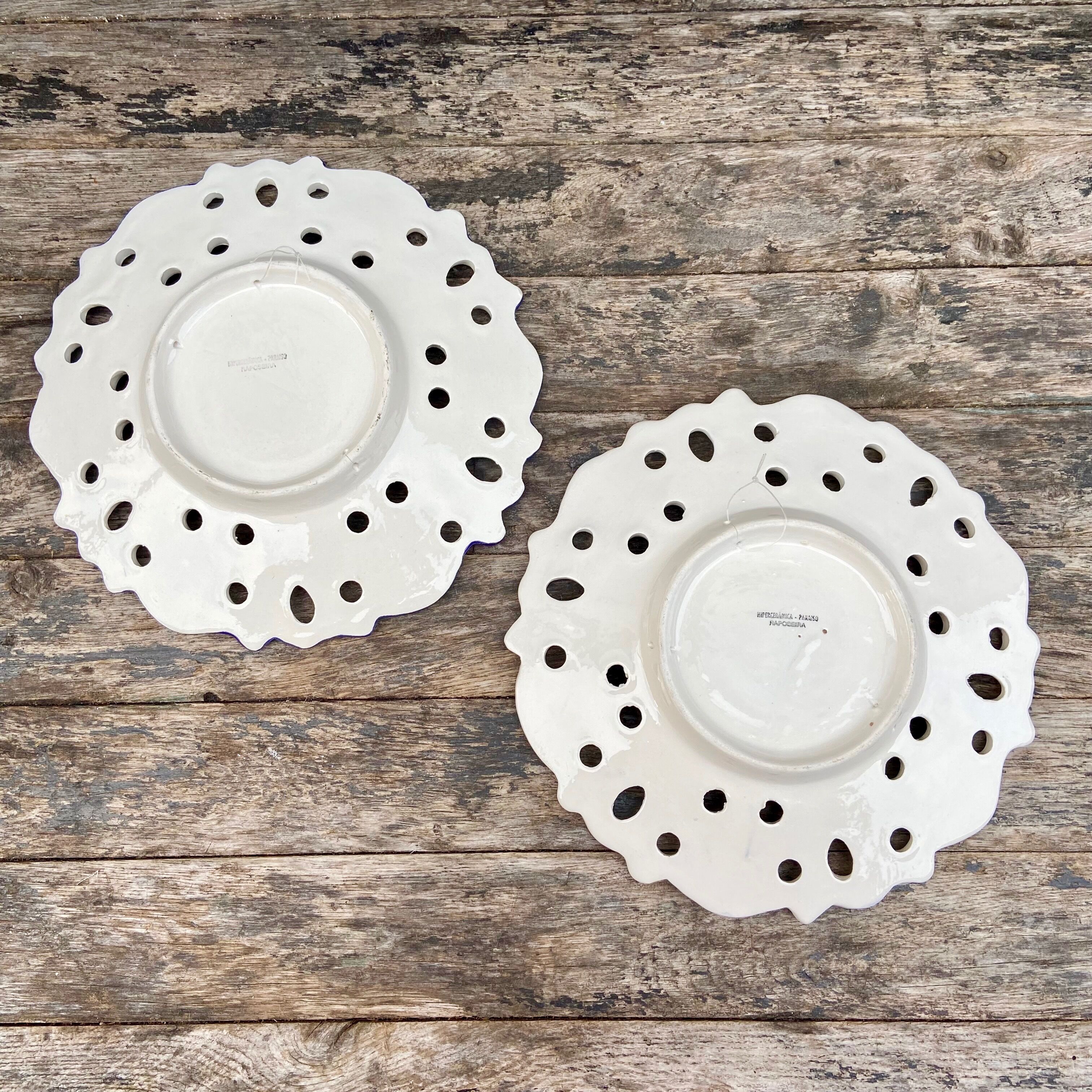 Ensemble de 2 assiettes décoratives en céramique