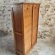 Antique filing cabinet with curtains – 1920s/30s – Beech
