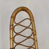 Chaise vintage en osier des années 60 - style Bonacina