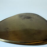 Rockabilly brass serving tray triangular vintage from the 1950s