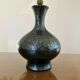 Lamp foot in gray ceramic speckled with green 50s 60s