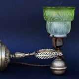 Lampe de table à cardan en laiton antique, style navire de la marine, en laiton massif - Applique murale