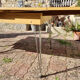 Table Formica eiffel legs, imitation wood, vintage, 70s