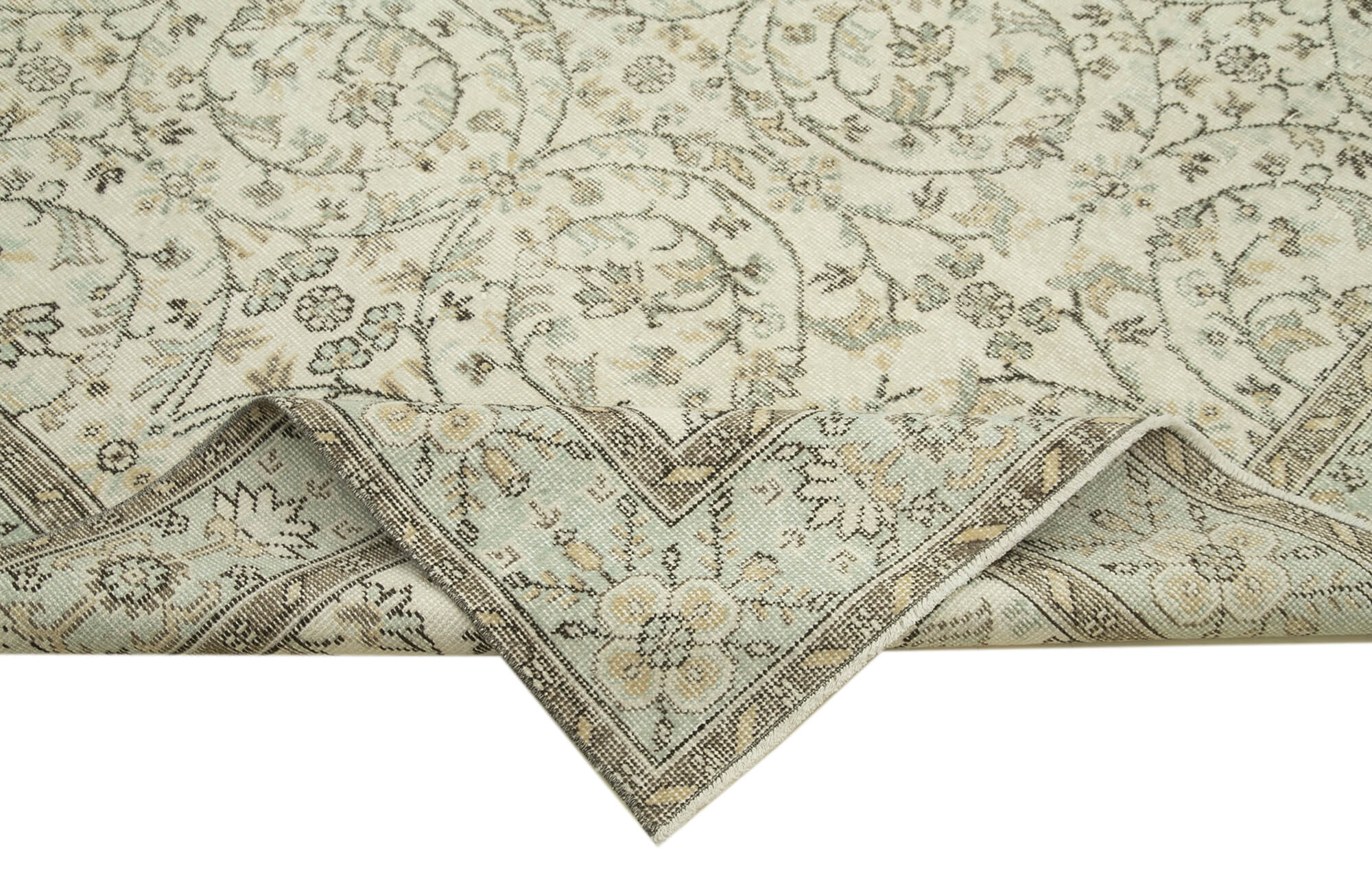 Handmade Unique Oriental Beige Carpet 183 cm x 295 cm - 38952