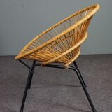 Rattan armchair, Dutch Design, 1960