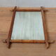 Old bamboo-style wooden mirror