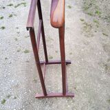 Chamber valet in mahogany tinted beech from the 70s with castors