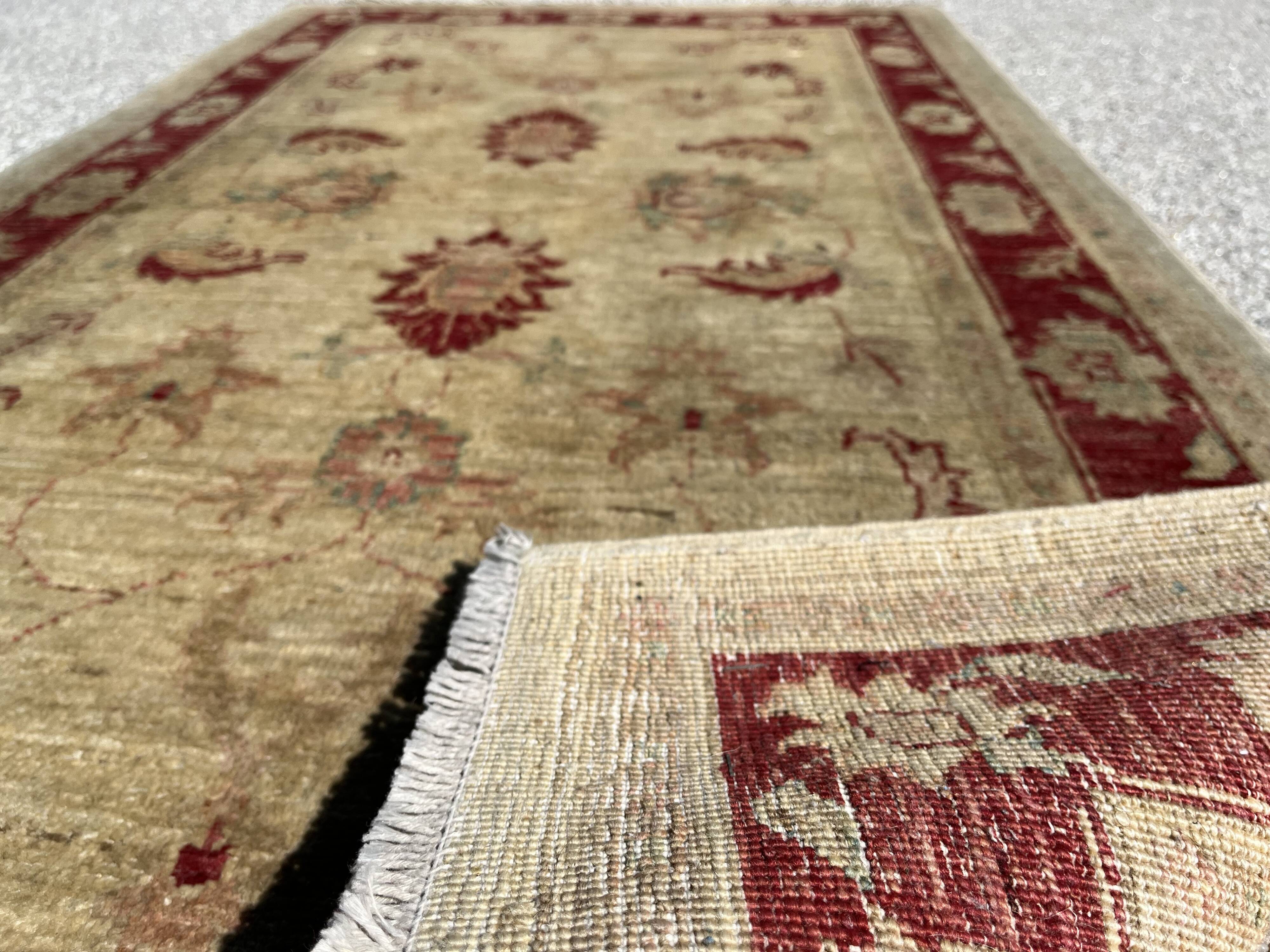Handmade Afghan Chobi Ziegler Wool Rug 85x150cm