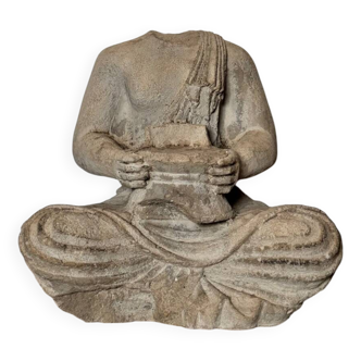 20th century stone headless Buddha