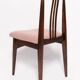 Mid-Century Beech Chair in Pale Pink Boucle, Walnut Wood, by M. Zielinski, Europe, 1960s