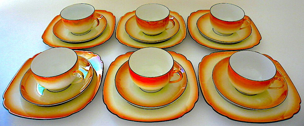 Art-deco bohemian porcelain tea or coffee
