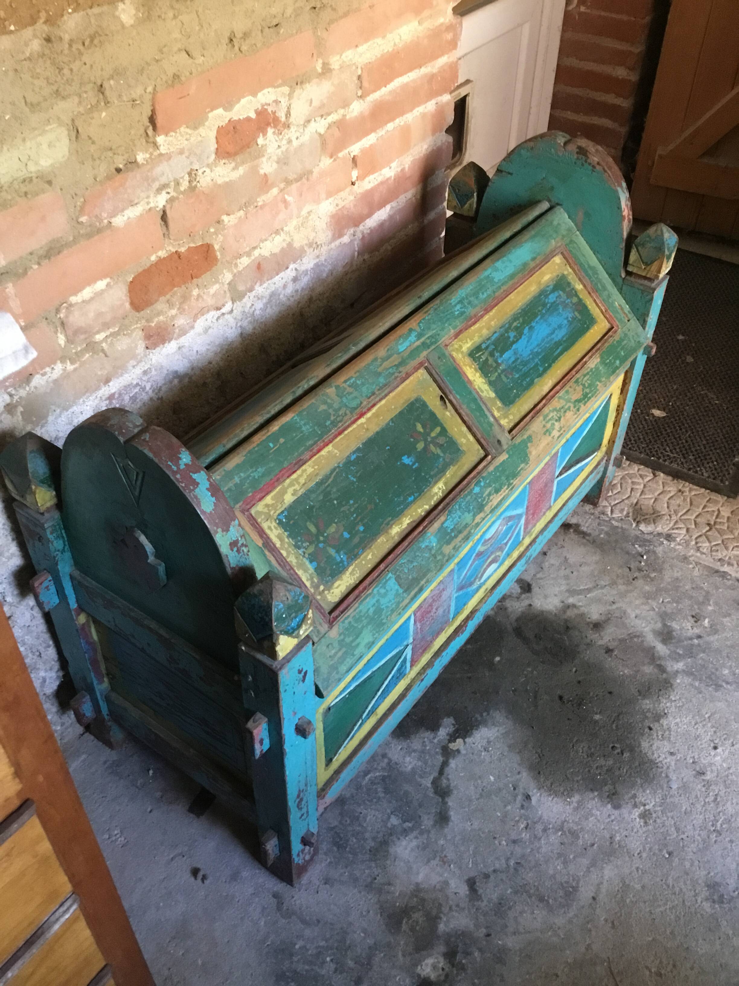 Ancient Indian wooden chest