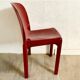 Red chair "selene" by vico magistretti for artemide of the 60s