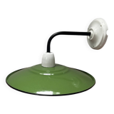 Green enamelled sheet metal wall light
