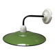 Green enamelled sheet metal wall light
