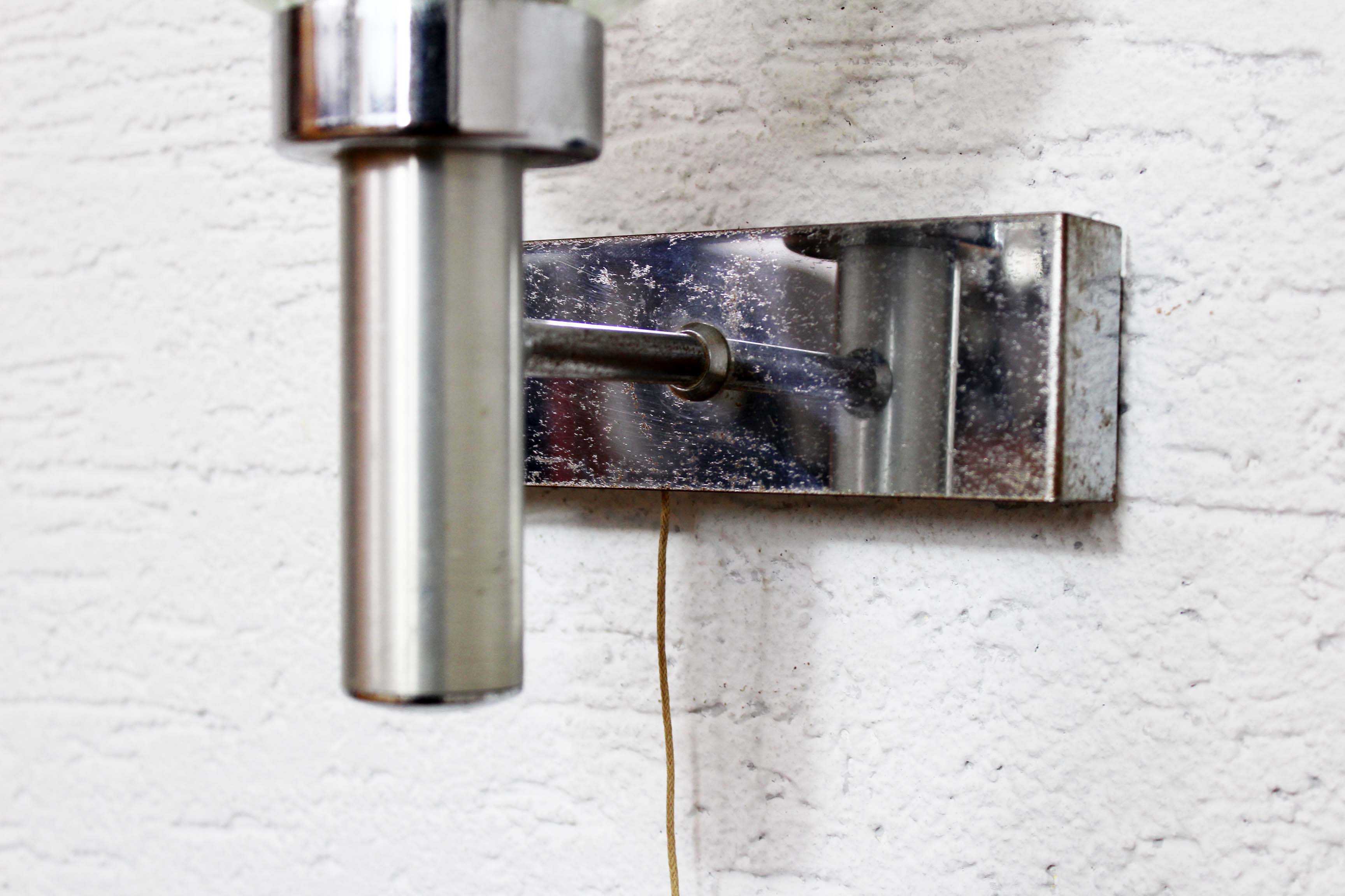 Pair of vintage glass wall light