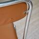 Pair of “Soudexvinyl” folding chairs in skai and chrome tube