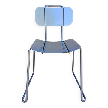 Modern Italian aluminium chairs by Tanzi, 1980