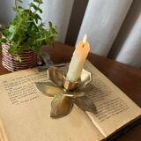 Small brass “flower” candle holder